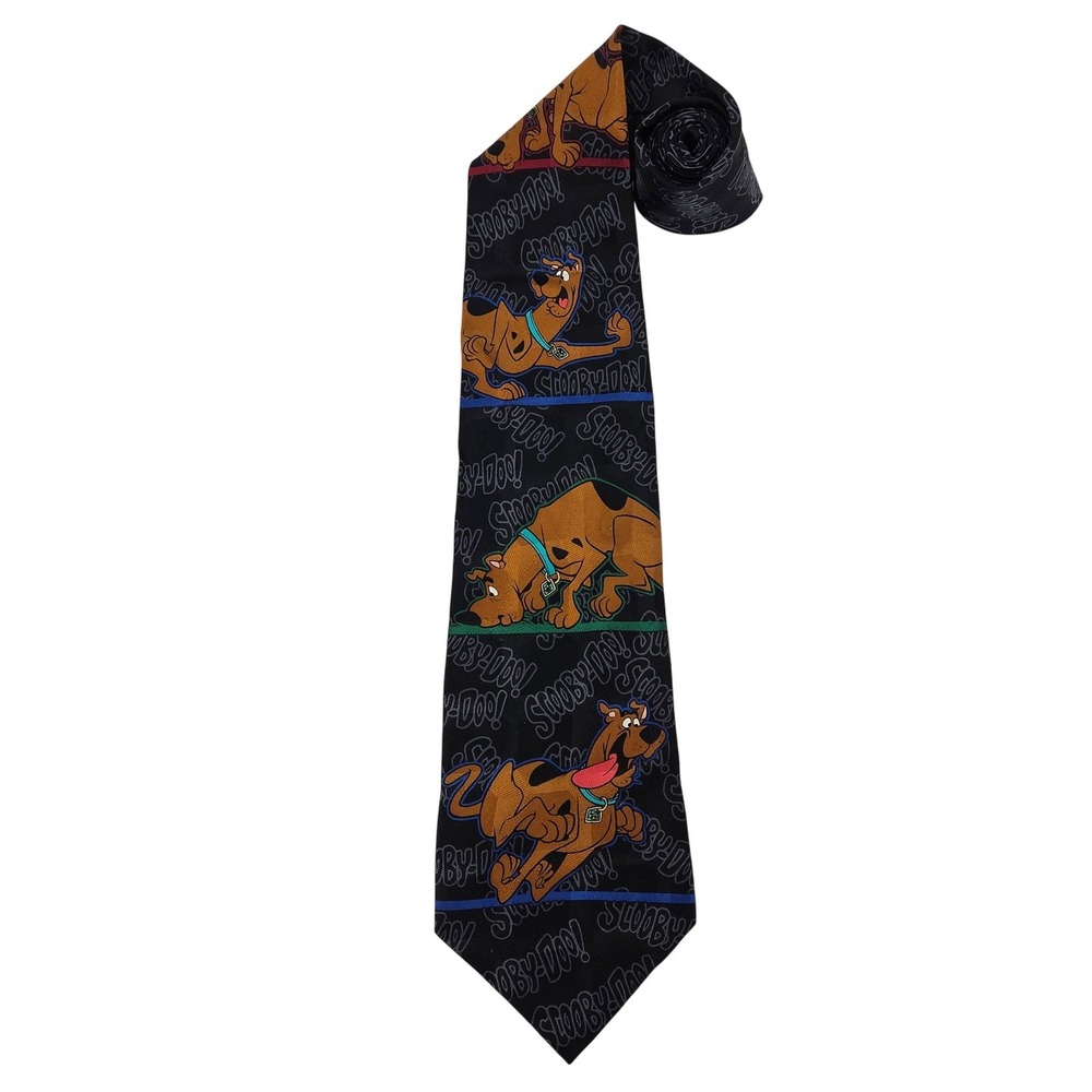 Vintage 1998 Cartoon Network Scooby Doo 100% Silk Necktie Men's Novelty 55"
